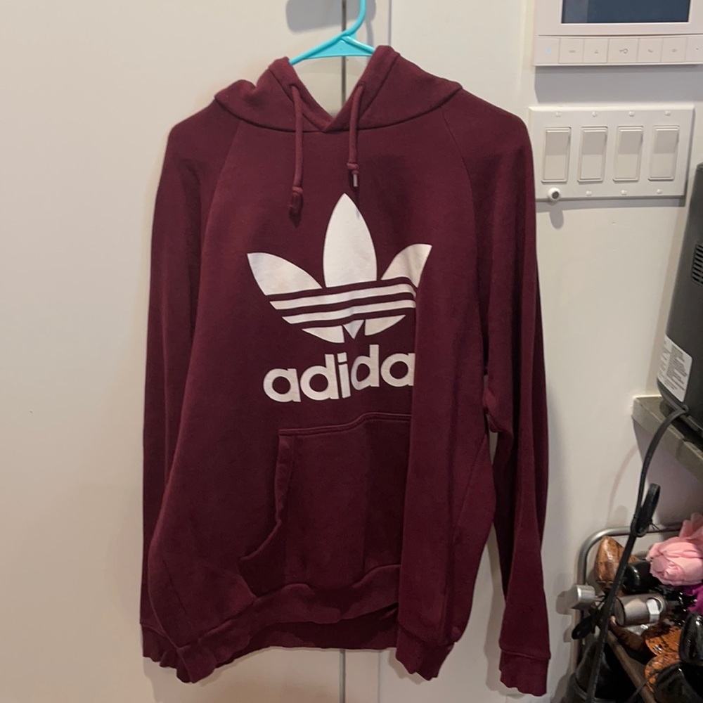 Burgundy Adidas Hoodie